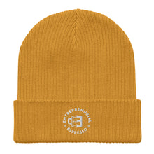 Load image into Gallery viewer, Organic Entrepreneurial Espresso Ribbed Beanie
